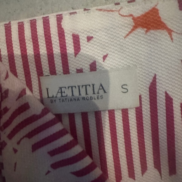 Laetitia Floral Strapless Crop Top with Bow Small - Picture 3 of 3